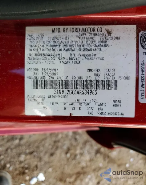 2010 Lincoln Mkz from USA, damaged, VIN 3LNHL2GC6AR634965